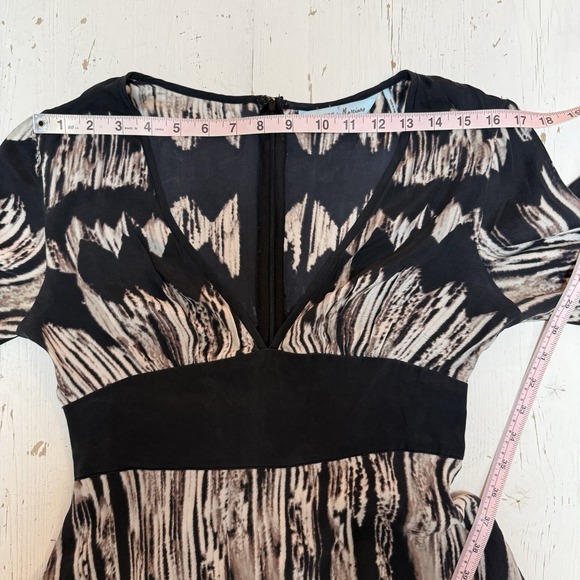 Marciano by Guess Dress S Silk Black Bohemian 60's Tie Dye Festival Luxe Pockets - Picture 7 of 14